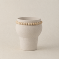 Beige Textured Flower Vase